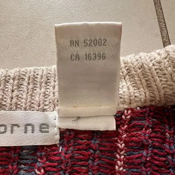 Vintage Claiborne Multicolored Crew Neck Knit Pullover Sweater Size L - Picture 5 of 14